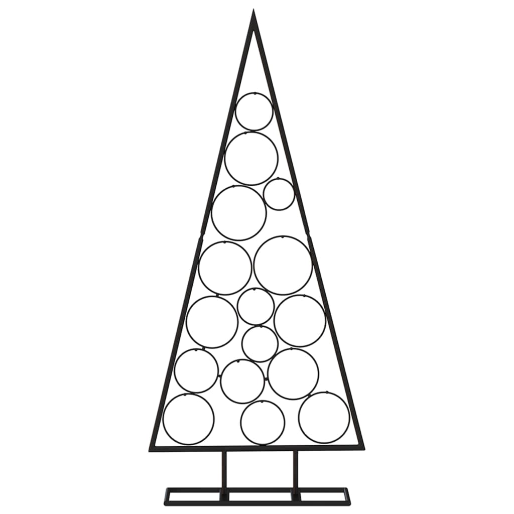 Kerstdecoratie kerstboom 125 cm metaal zwart