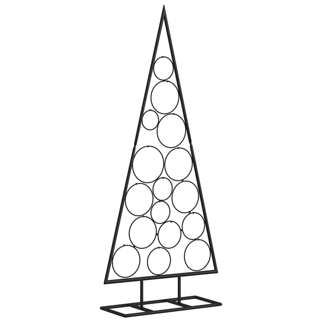 Kerstdecoratie kerstboom 125 cm metaal zwart