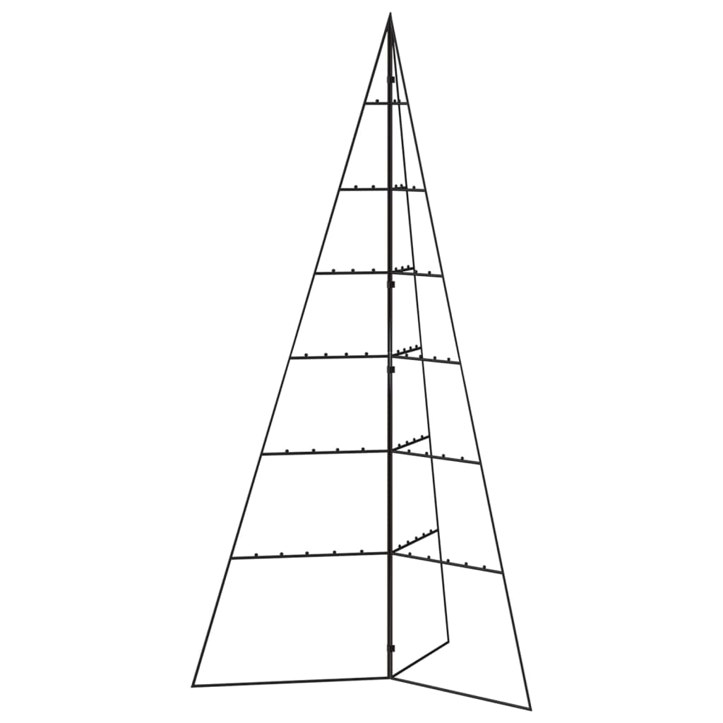 Kerstdecoratie kerstboom 140 cm metaal zwart