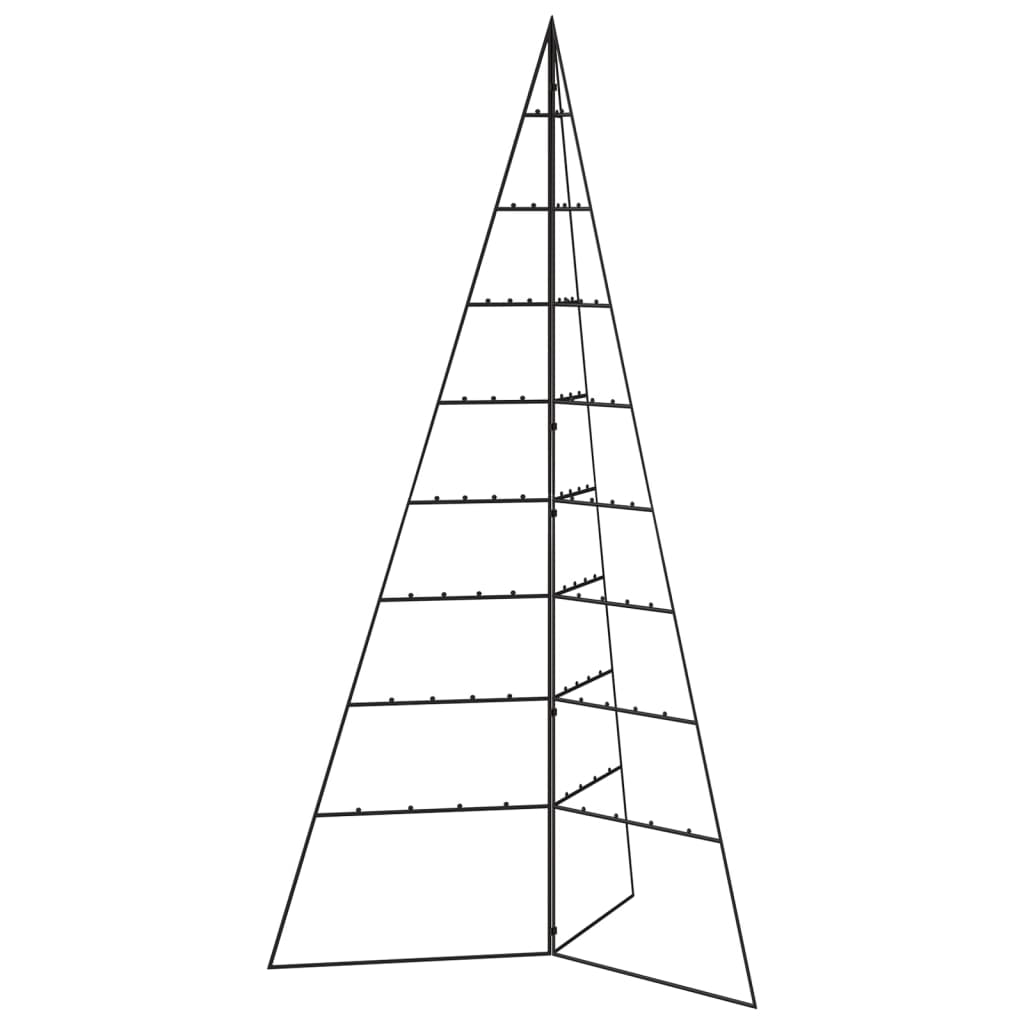 Kerstdecoratie kerstboom 180 cm metaal zwart