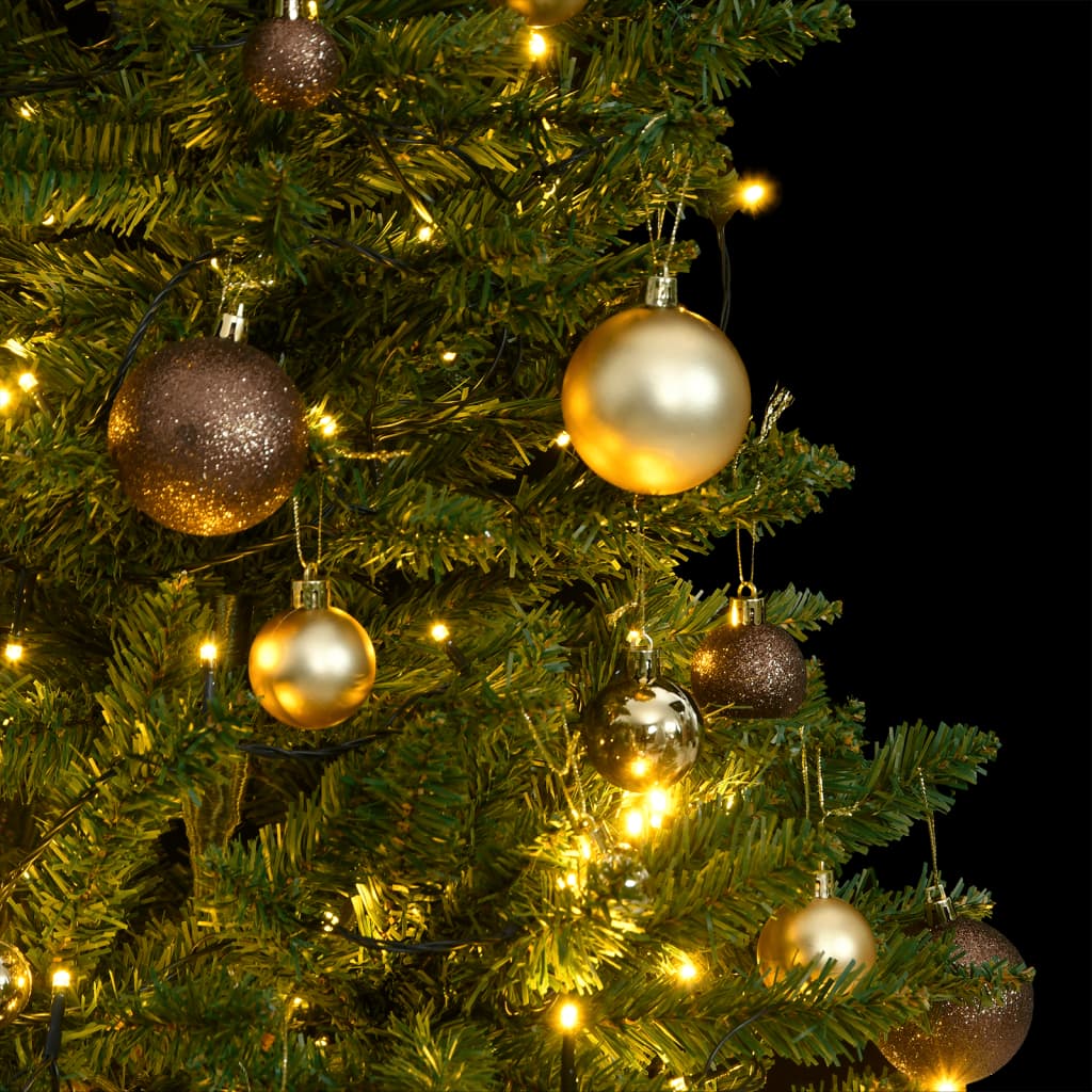 Kunstkerstboom met scharnieren 150 LED en kerstballen 120 cm