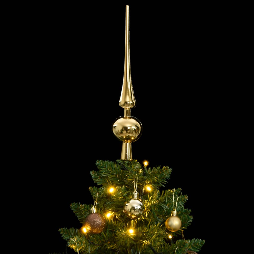 Kunstkerstboom met scharnieren 150 LED's en kerstballen 150 cm