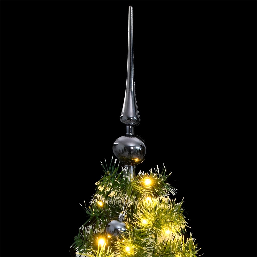 Kunstkerstboom met scharnieren 150 LED en kerstballen 120 cm