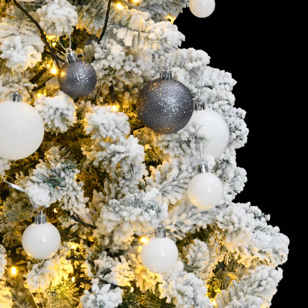 Kunstkerstboom met scharnieren 150 LED en kerstballen 120 cm