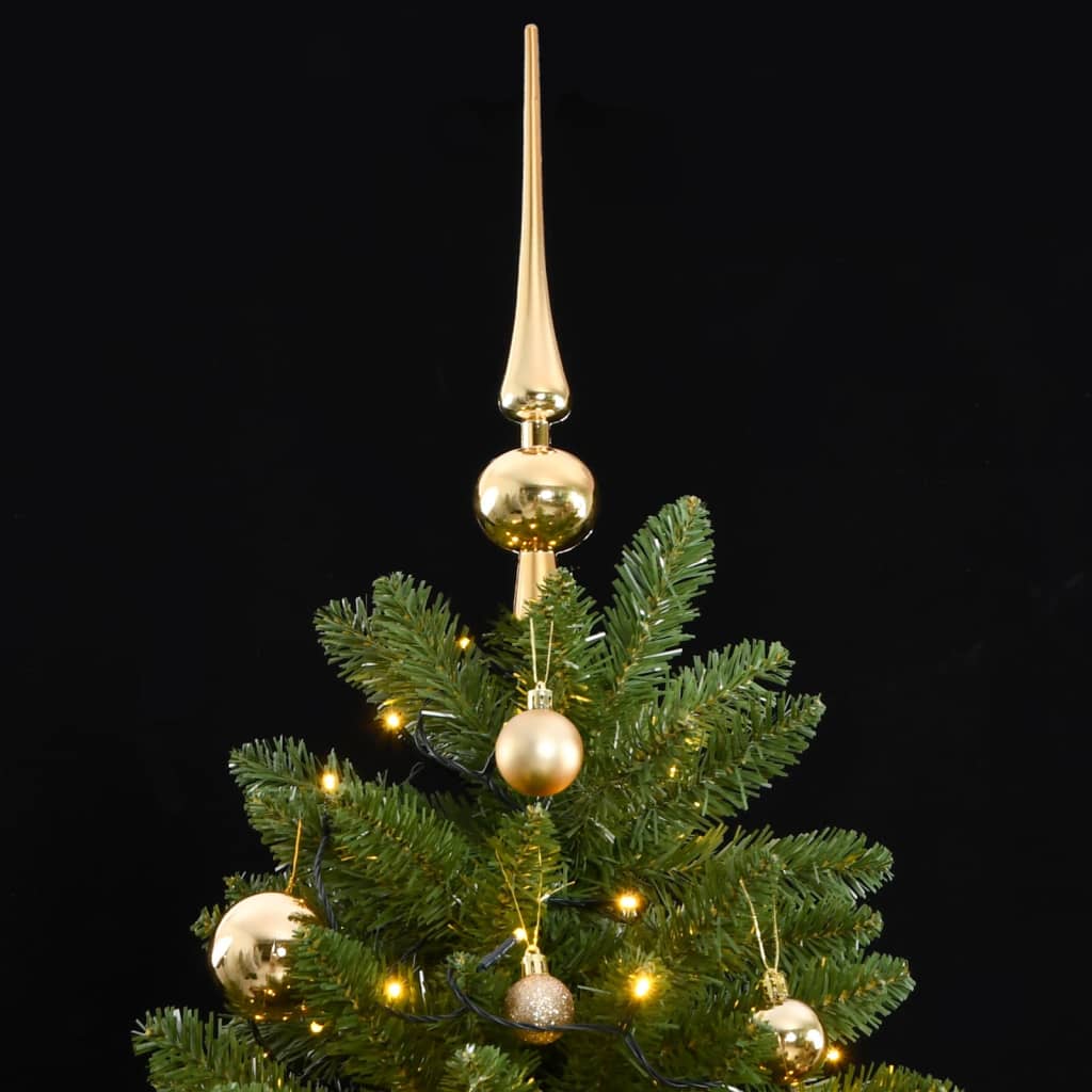 Kunstkerstboom met scharnieren 300 LED's en kerstballen 270 cm