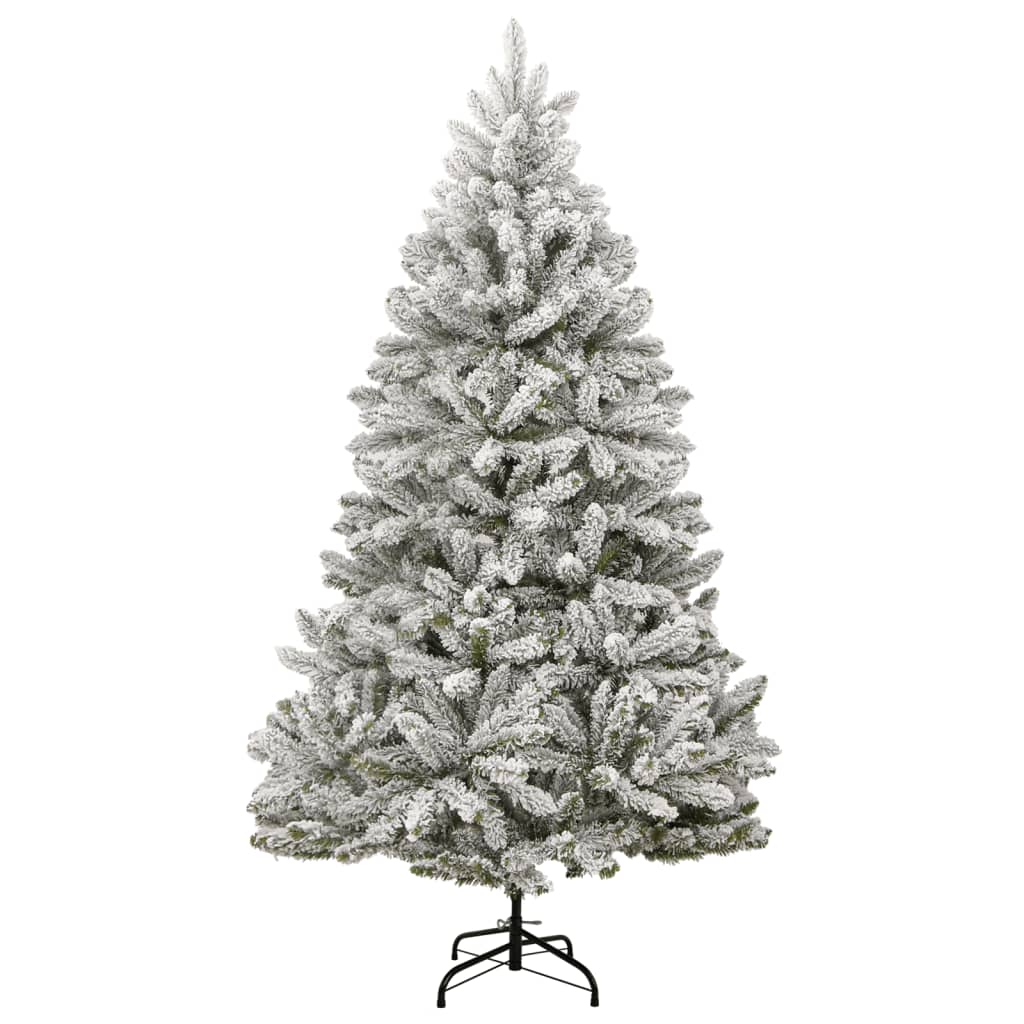 Kunstkerstboom met scharnieren 300 LED's en kerstballen 210 cm