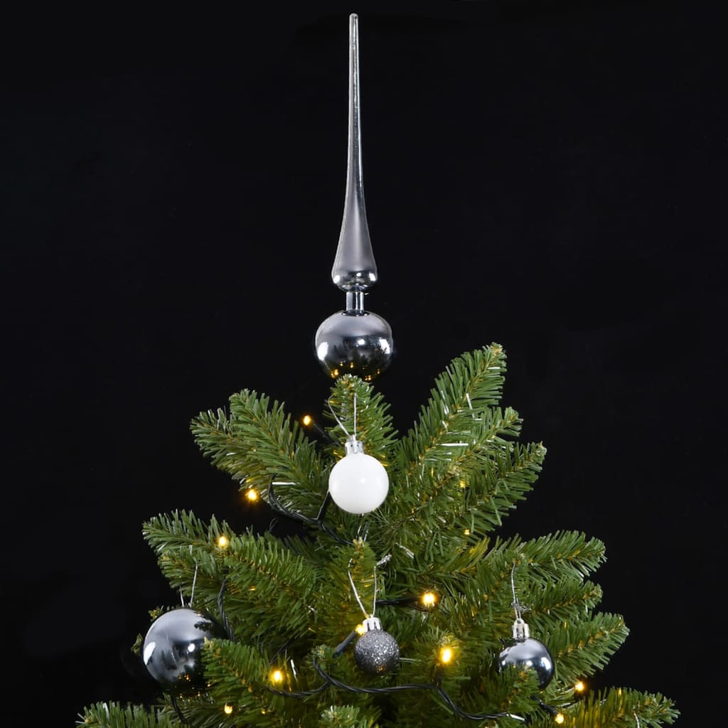 Kunstkerstboom met scharnieren 300 LED's en kerstballen 300 cm