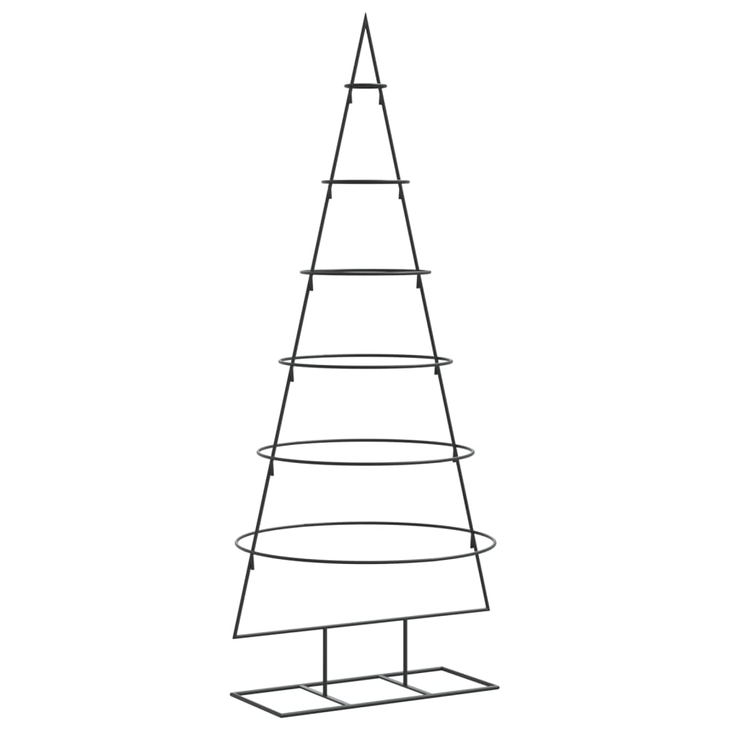 Kerstdecoratie kerstboom 150 cm metaal zwart