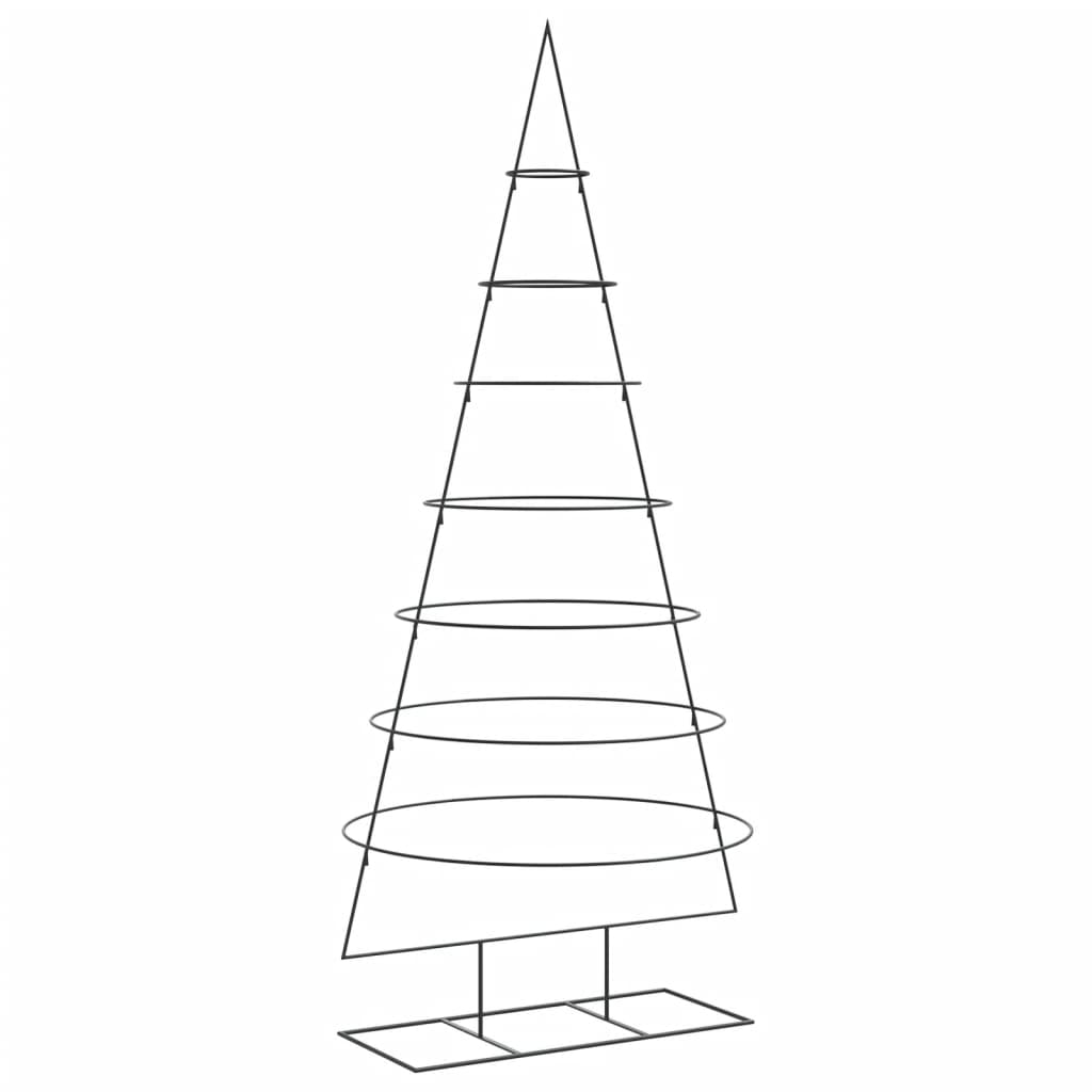 Kerstdecoratie kerstboom 210 cm metaal zwart