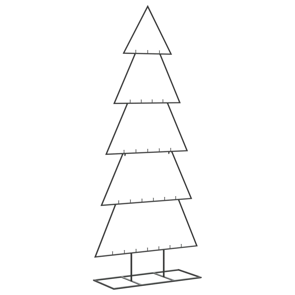 Kerstdecoratie kerstboom 150 cm metaal zwart