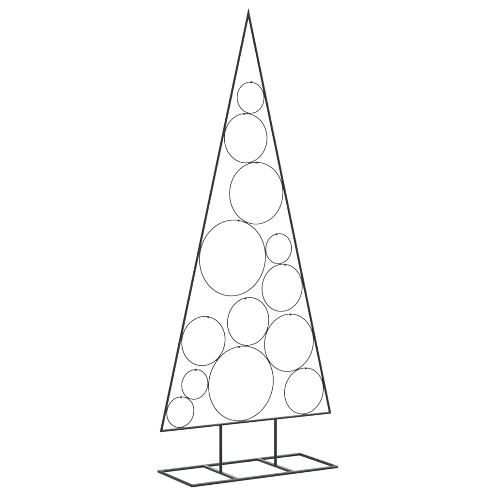 Kerstdecoratie kerstboom 150 cm metaal zwart