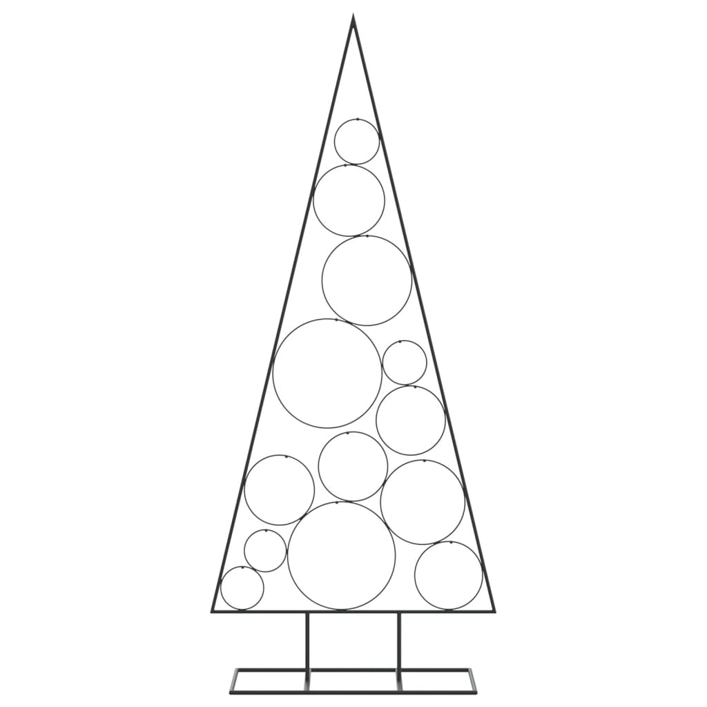 Kerstdecoratie kerstboom 150 cm metaal zwart