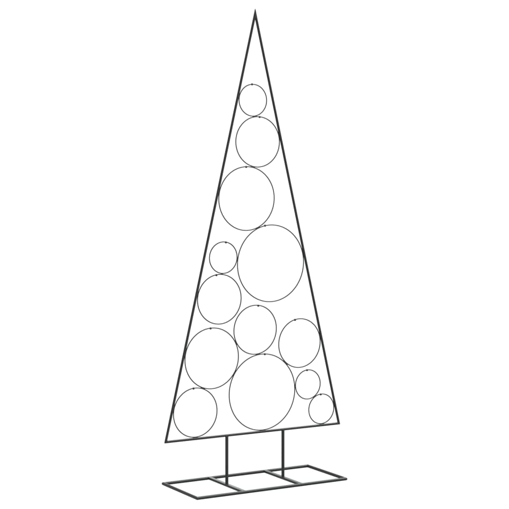 Kerstdecoratie kerstboom 150 cm metaal zwart