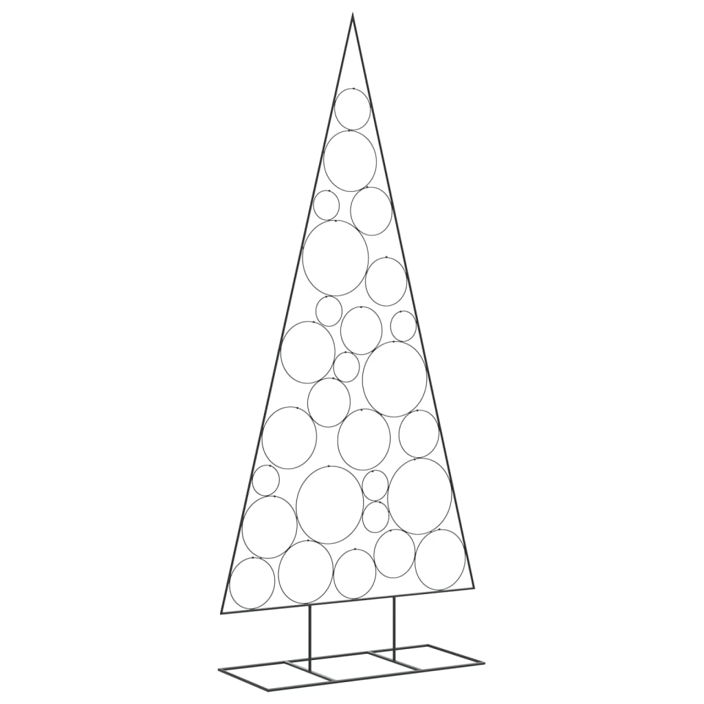 Kerstdecoratie kerstboom 210 cm metaal zwart