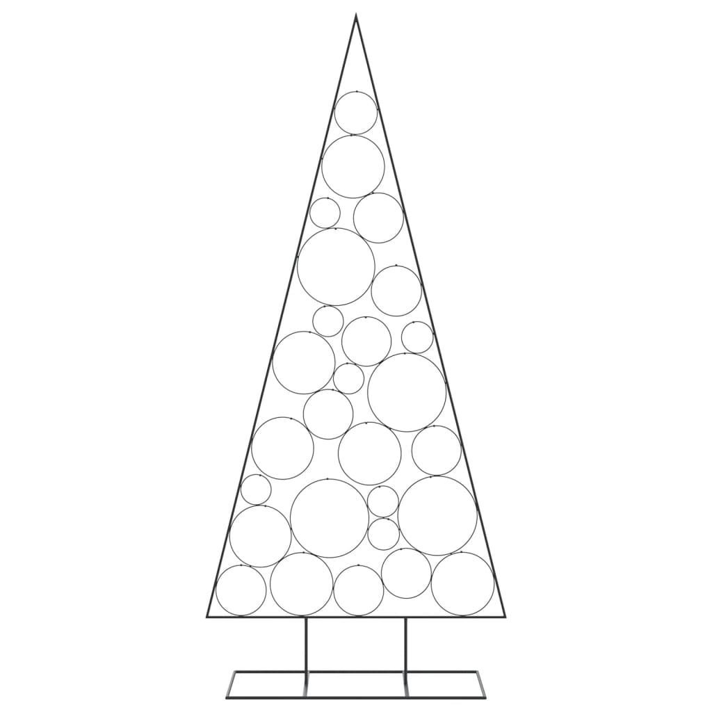 Kerstdecoratie kerstboom 210 cm metaal zwart