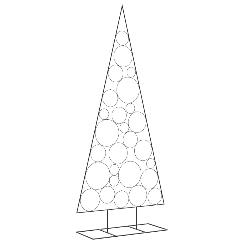 Kerstdecoratie kerstboom 210 cm metaal zwart