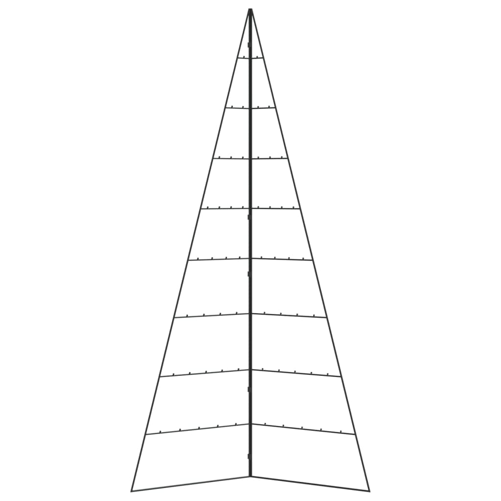 Kerstdecoratie kerstboom 210 cm metaal zwart