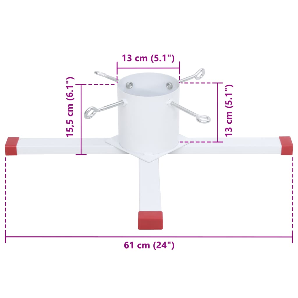 Kerstboomstandaard 61x61x15,5 cm wit