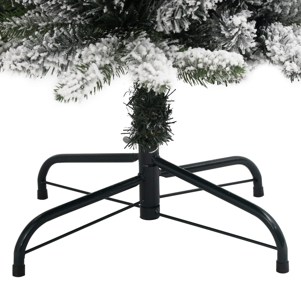 Kunstkerstboom met sneeuw smal 120 cm PVC en PE