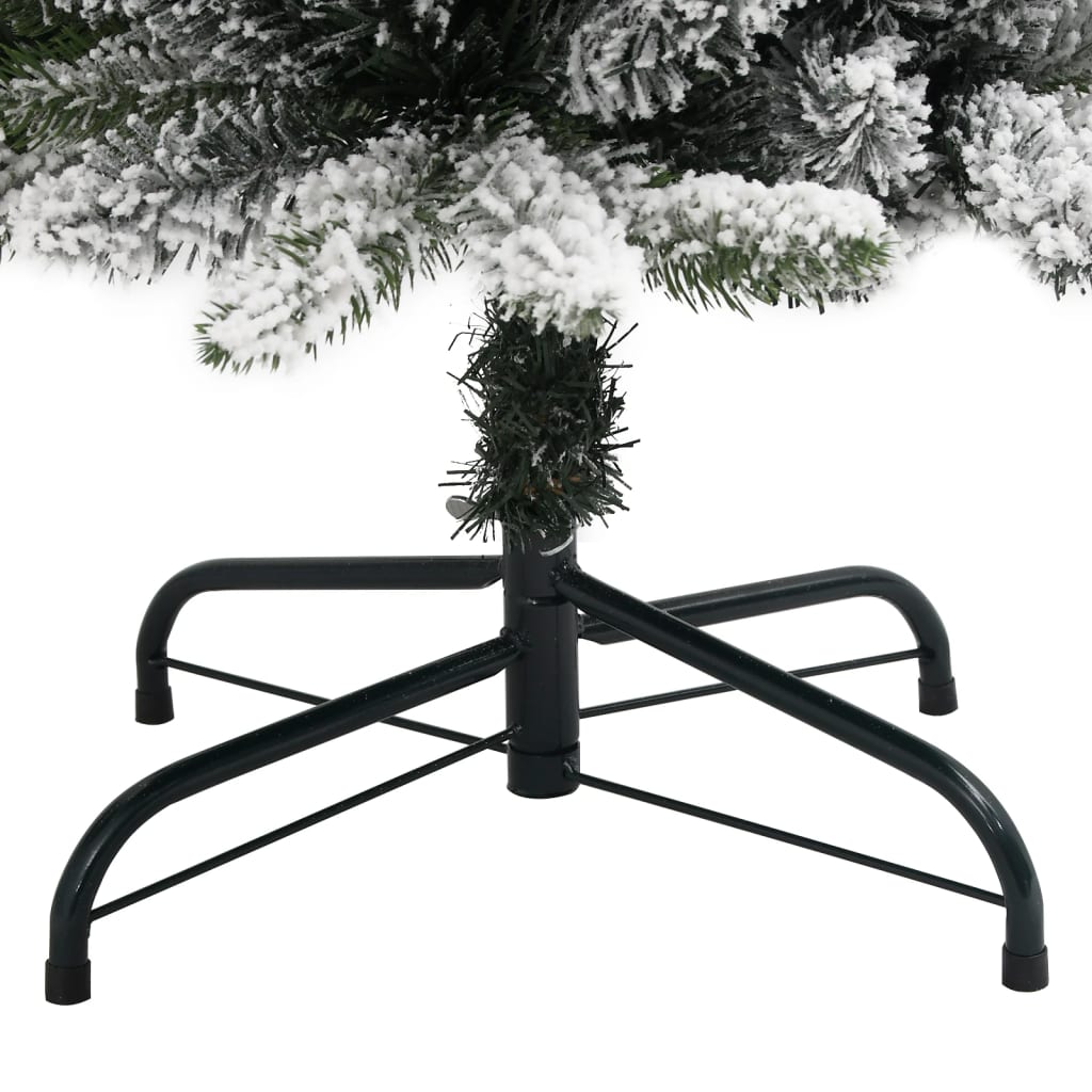 Kunstkerstboom met sneeuw smal 240 cm PVC en PE