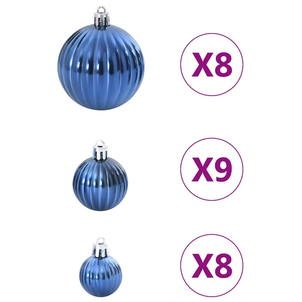 Kerstballen 100 st Ø3/4/6 cm blauw