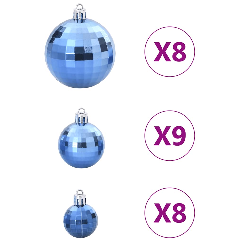 Kerstballen 100 st Ø3/4/6 cm blauw