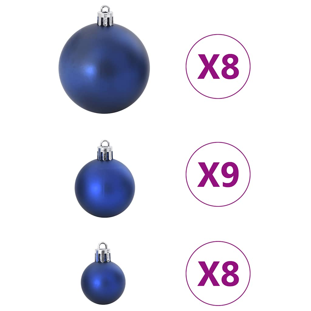 Kerstballen 100 st Ø3/4/6 cm blauw