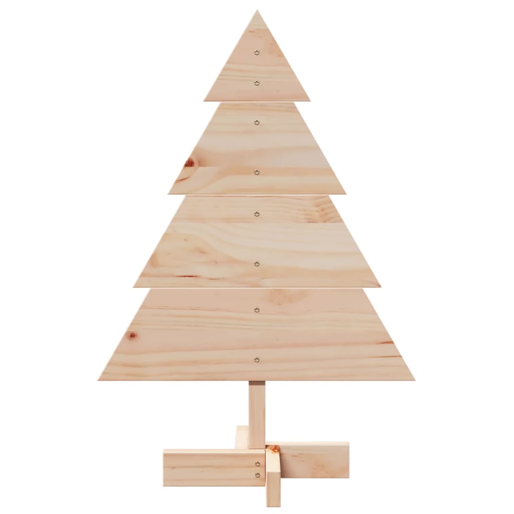 Kerstdecoratie kerstboom 70 cm massief hout