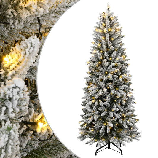 Kunstkerstboom met 150 LED's en sneeuw 150 cm