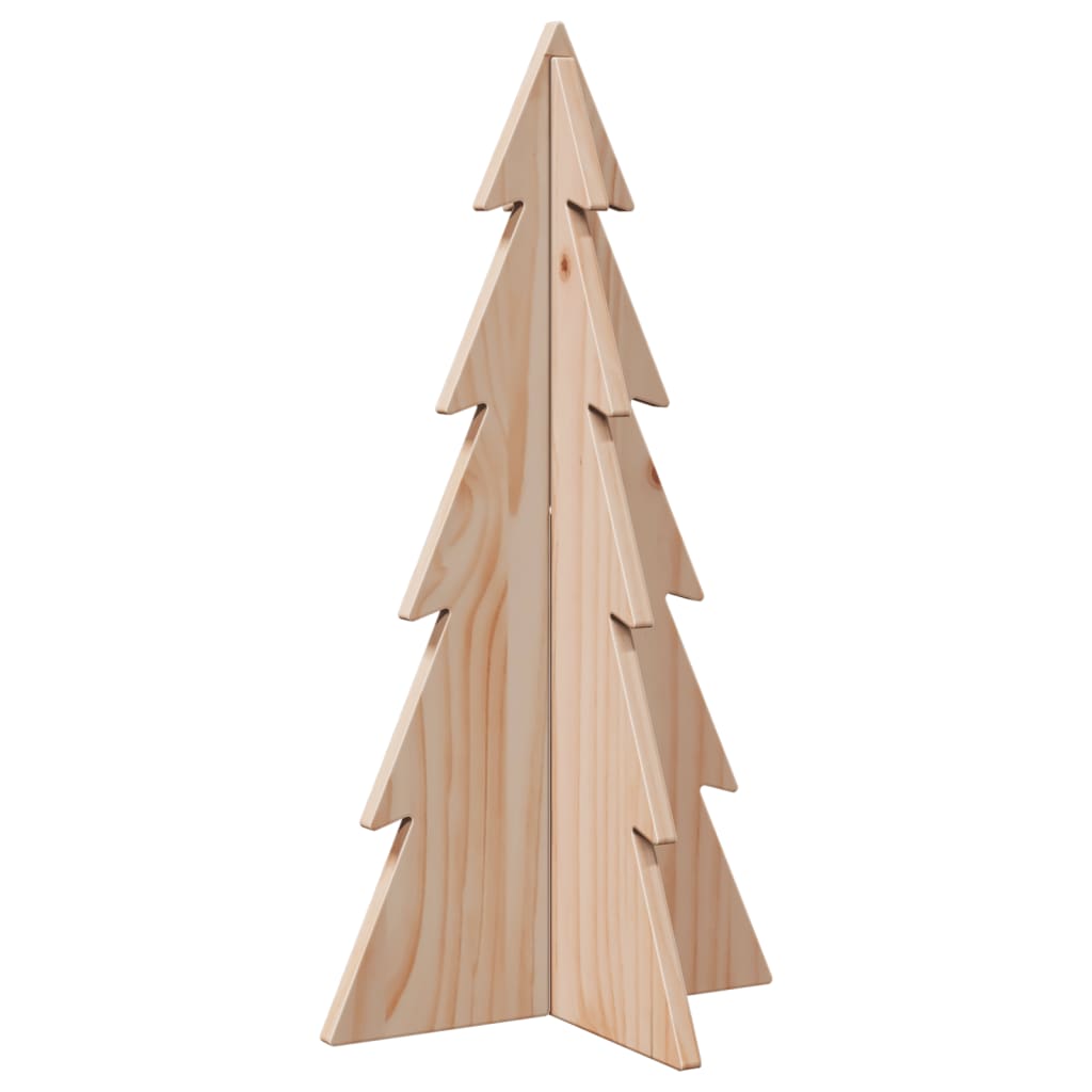 Kerstdecoratie kerstboom 59,5 cm massief grenenhout