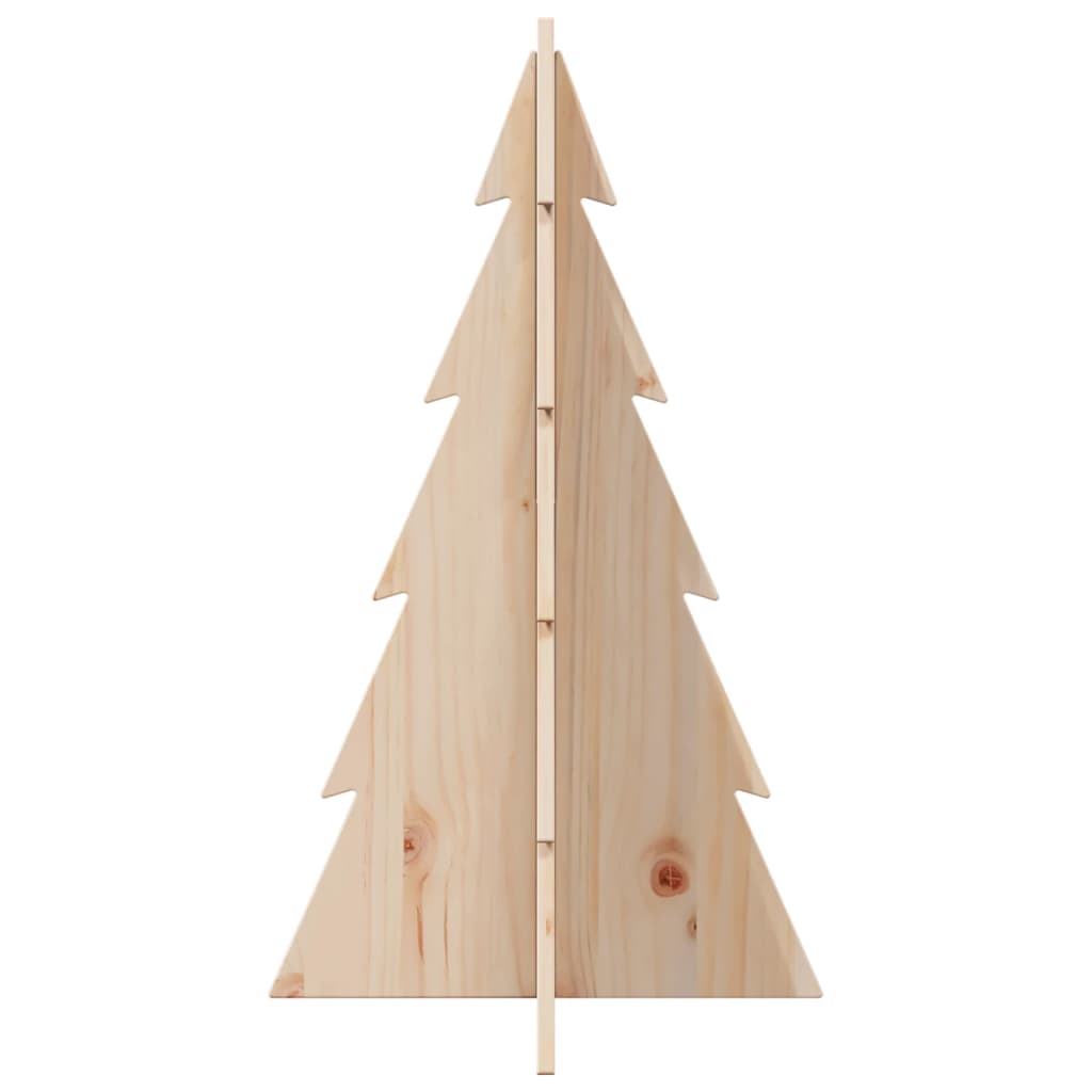 Kerstdecoratie kerstboom 80 cm massief grenenhout