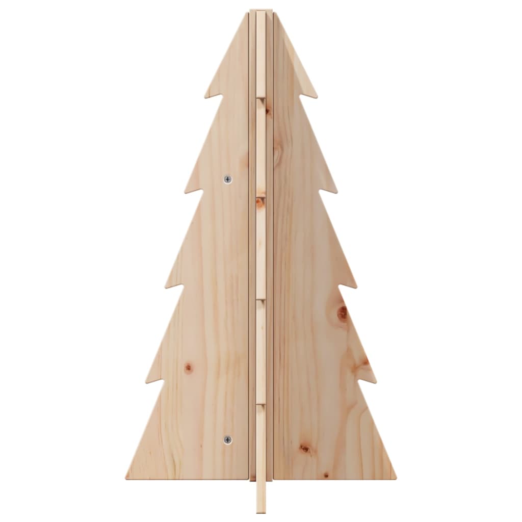 Kerstdecoratie kerstboom 69,5 cm massief grenenhout