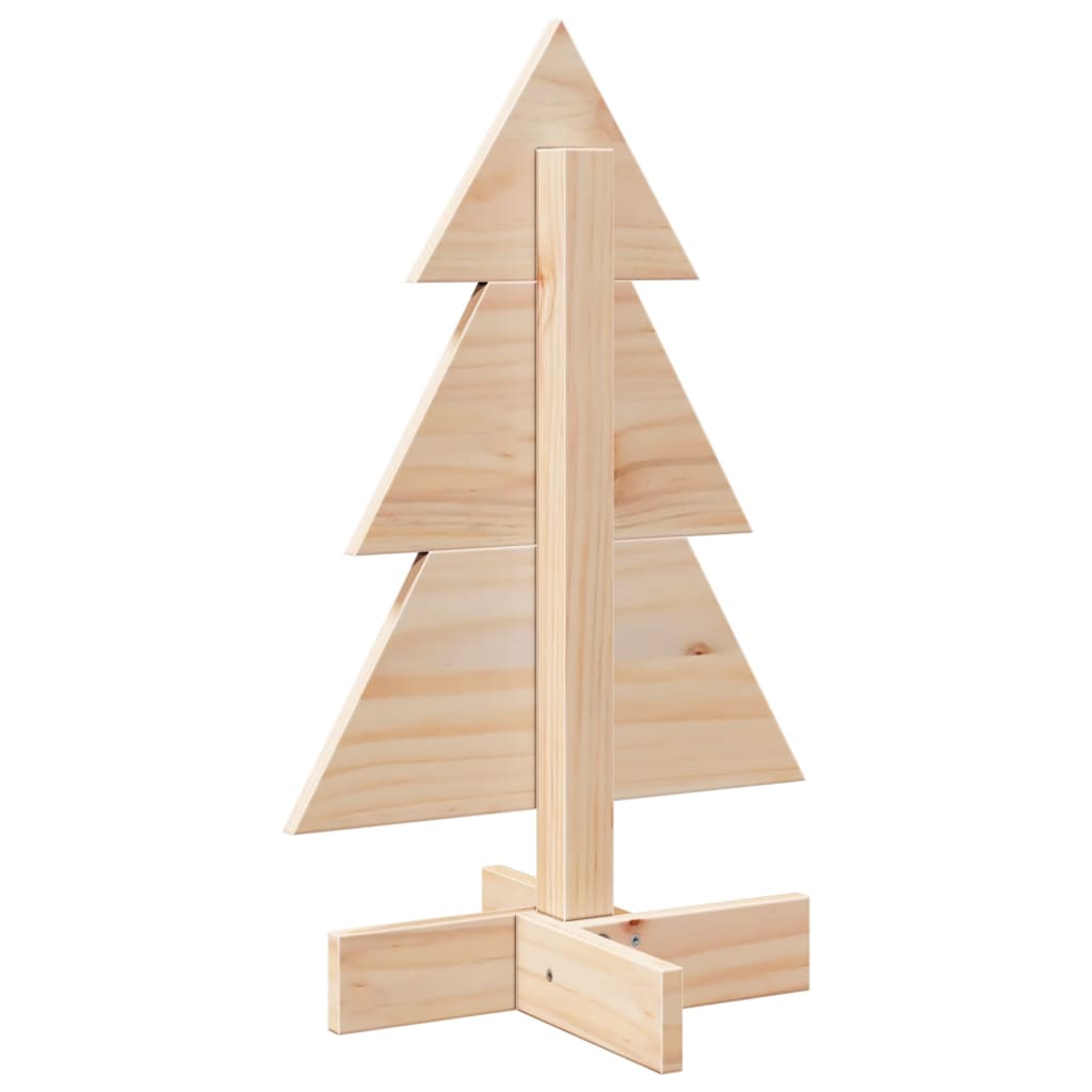 Kerstdecoratie kerstboom 60 cm massief grenenhout