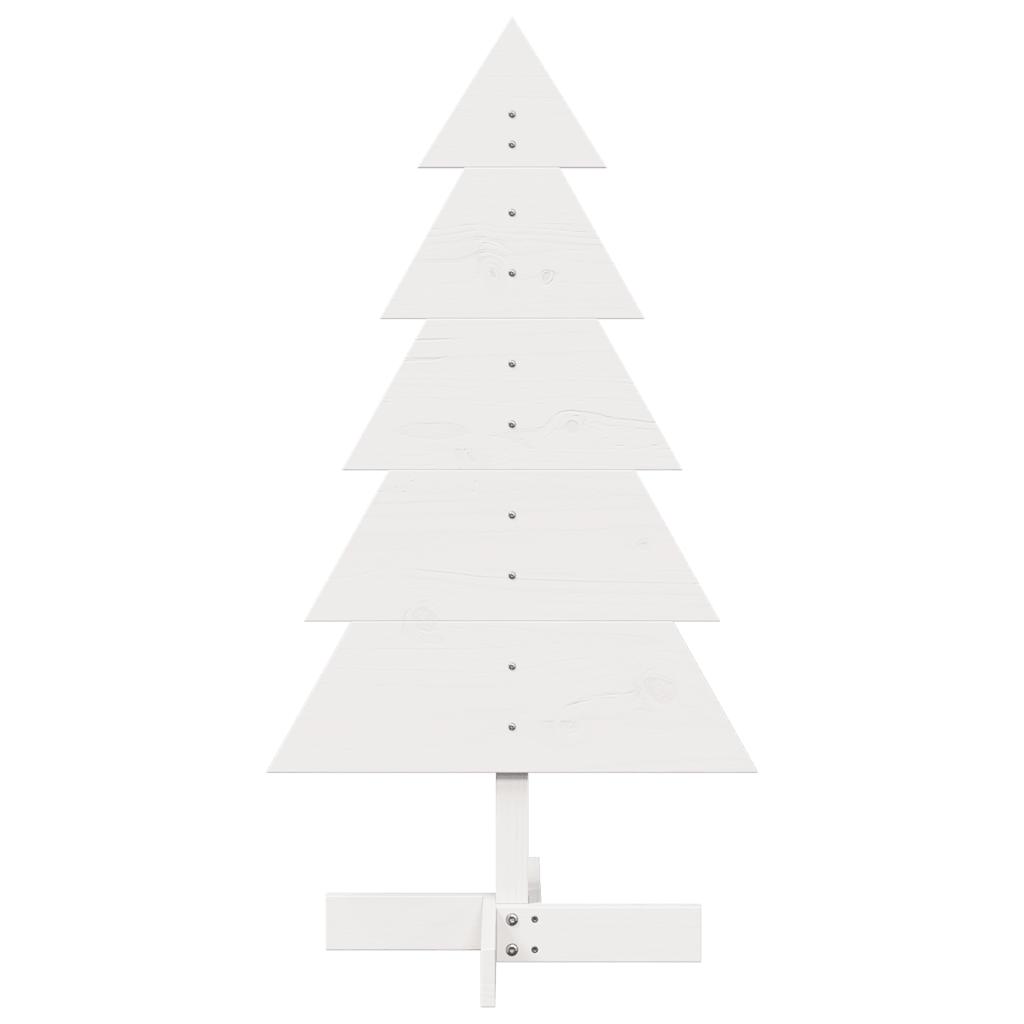 Kerstdecoratie kerstboom 100 cm massief grenenhout wit