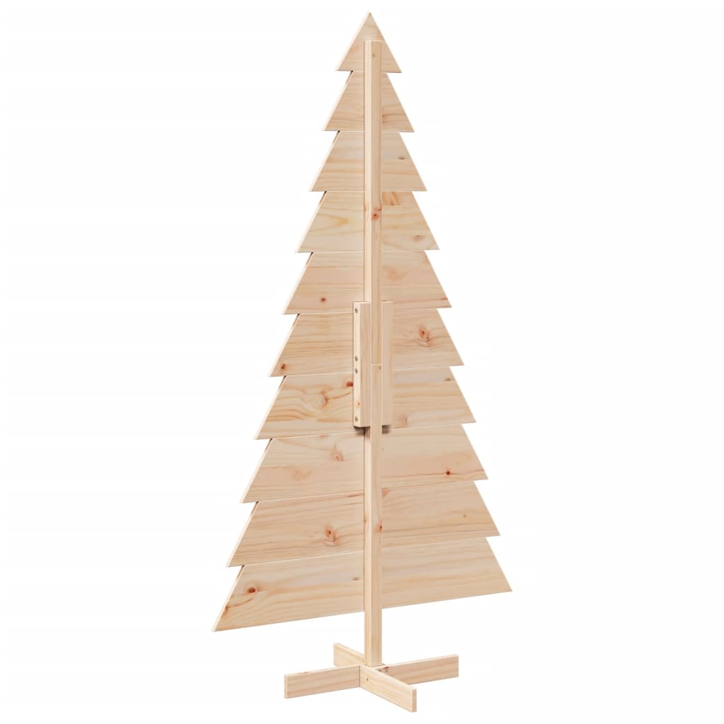 Kerstdecoratie kerstboom 180 cm massief grenenhout