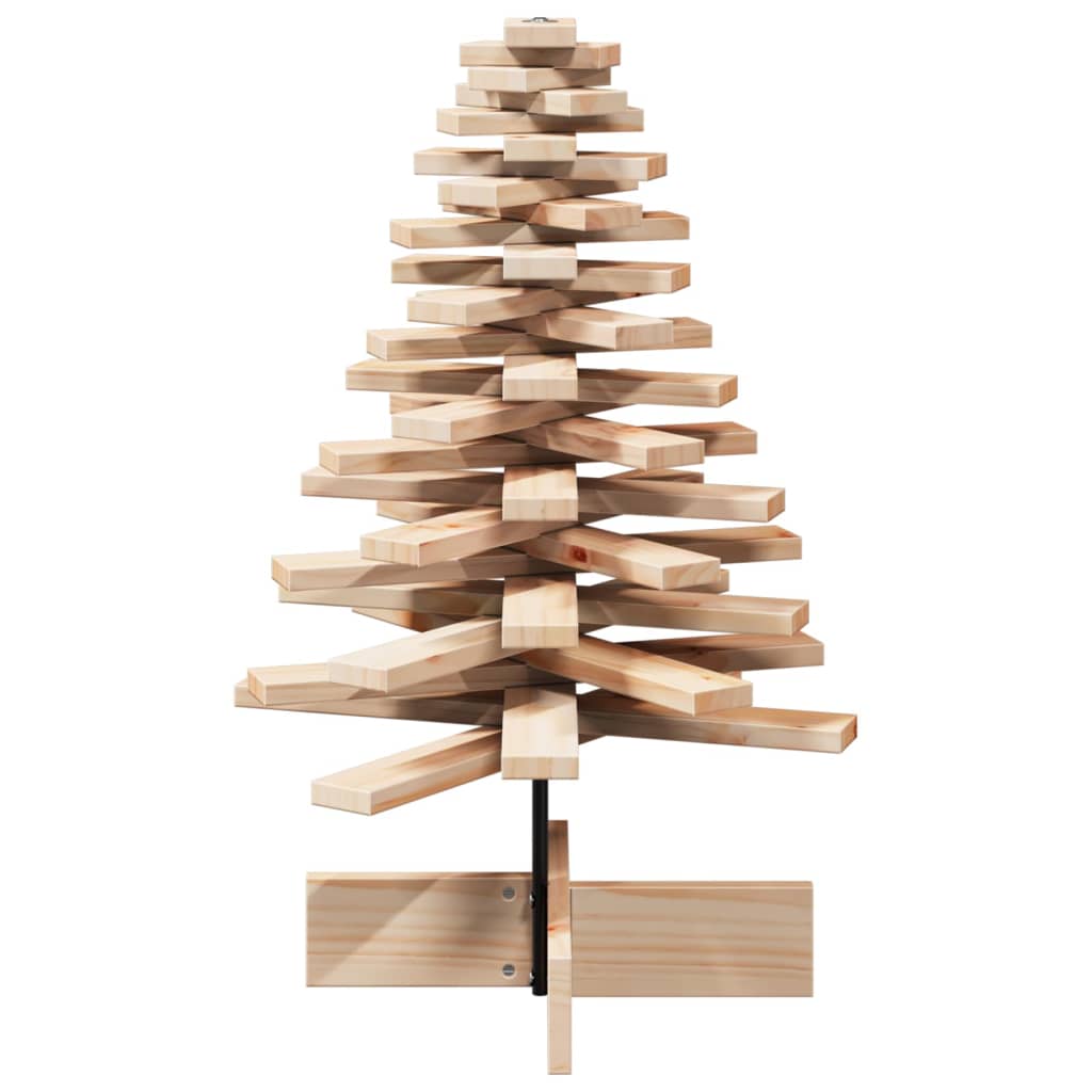 Kerstdecoratie kerstboom 80 cm massief grenenhout