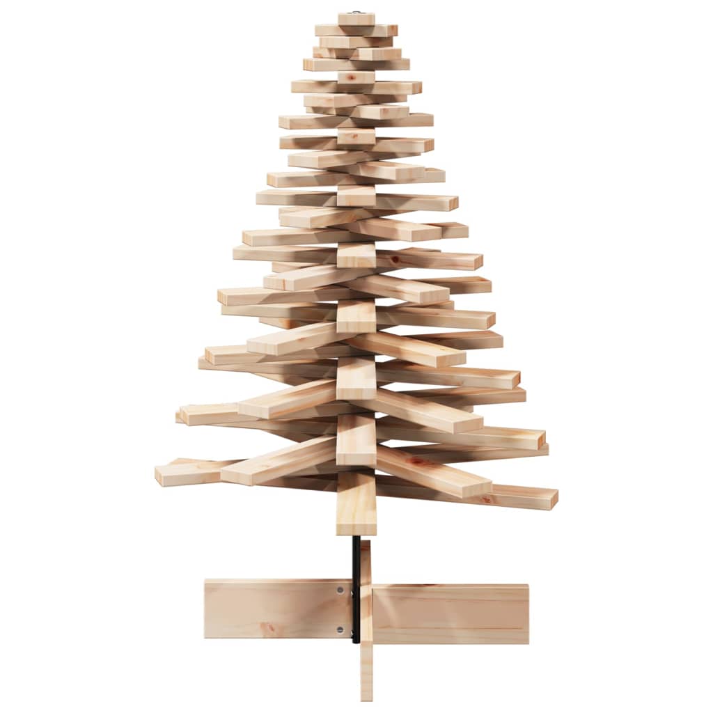 Kerstdecoratie kerstboom 100 cm massief grenenhout