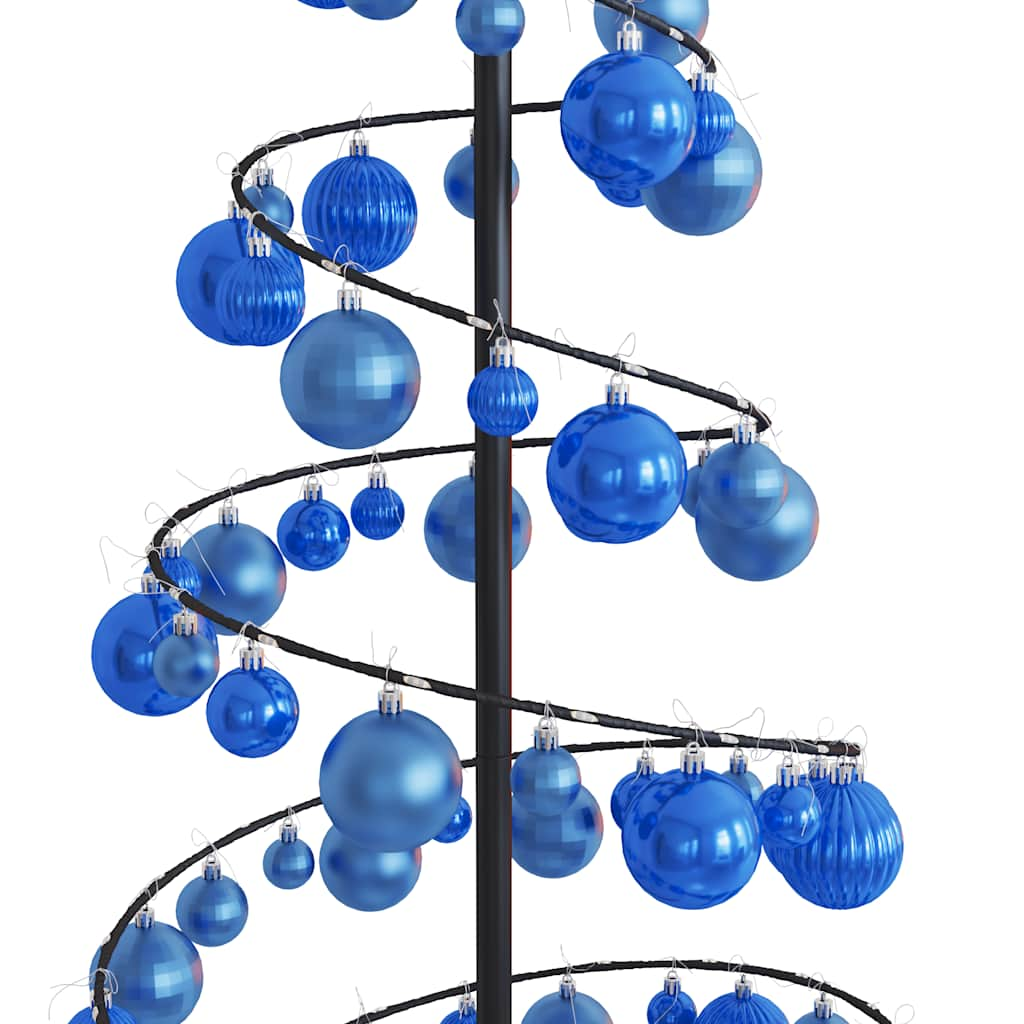 Kerstboom lichtkegel met kerstballen 100 LED's warmwitte 150 cm