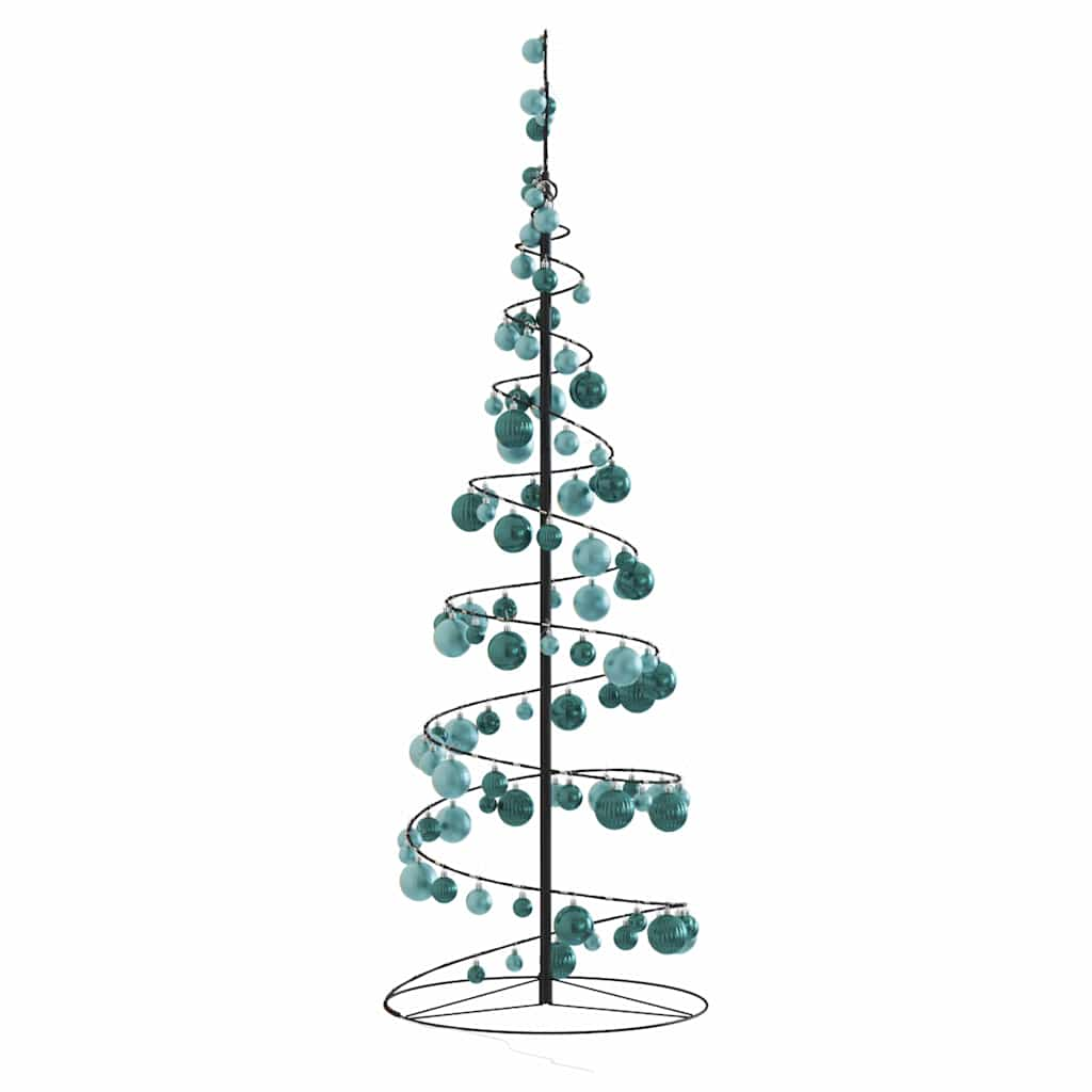 Kerstboom lichtkegel met kerstballen 100 LED's warmwitte 150 cm