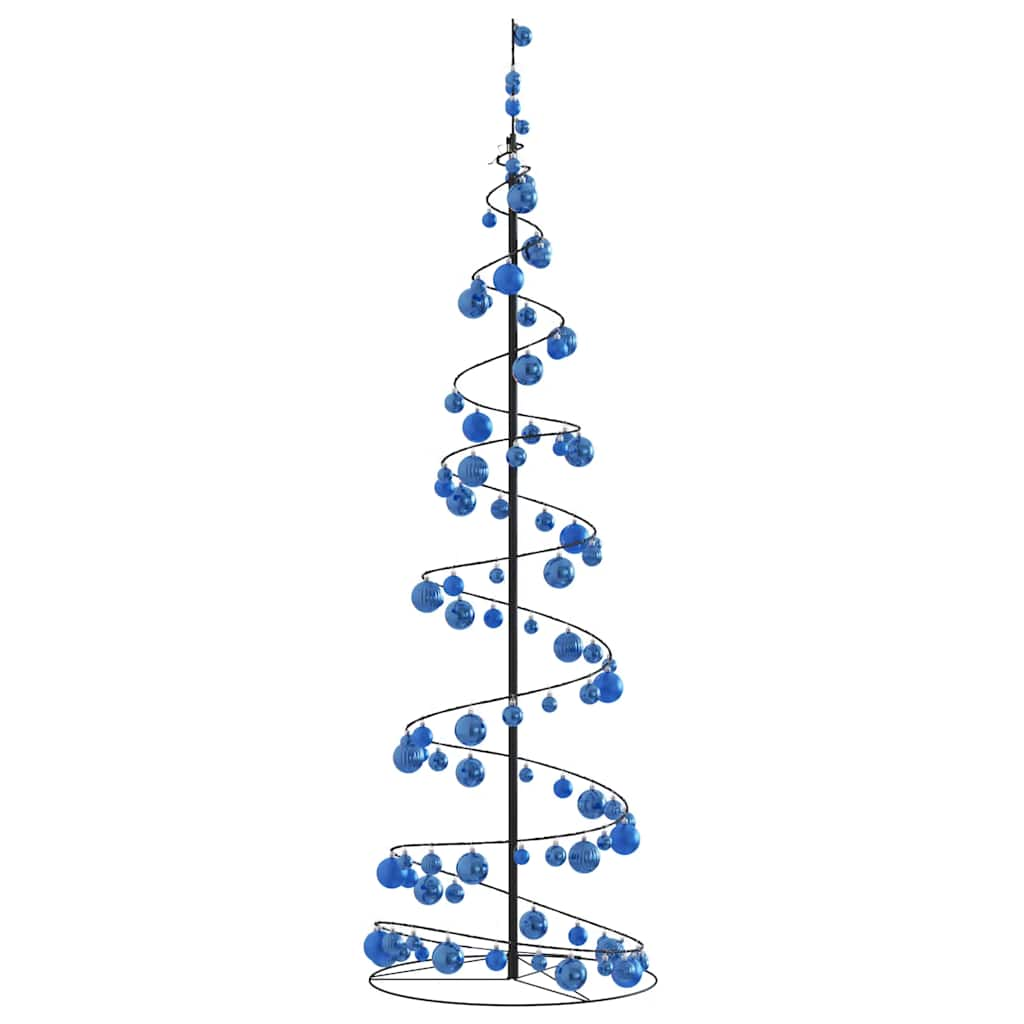 Kerstboom lichtkegel met kerstballen 120 LED's warmwitte 180 cm