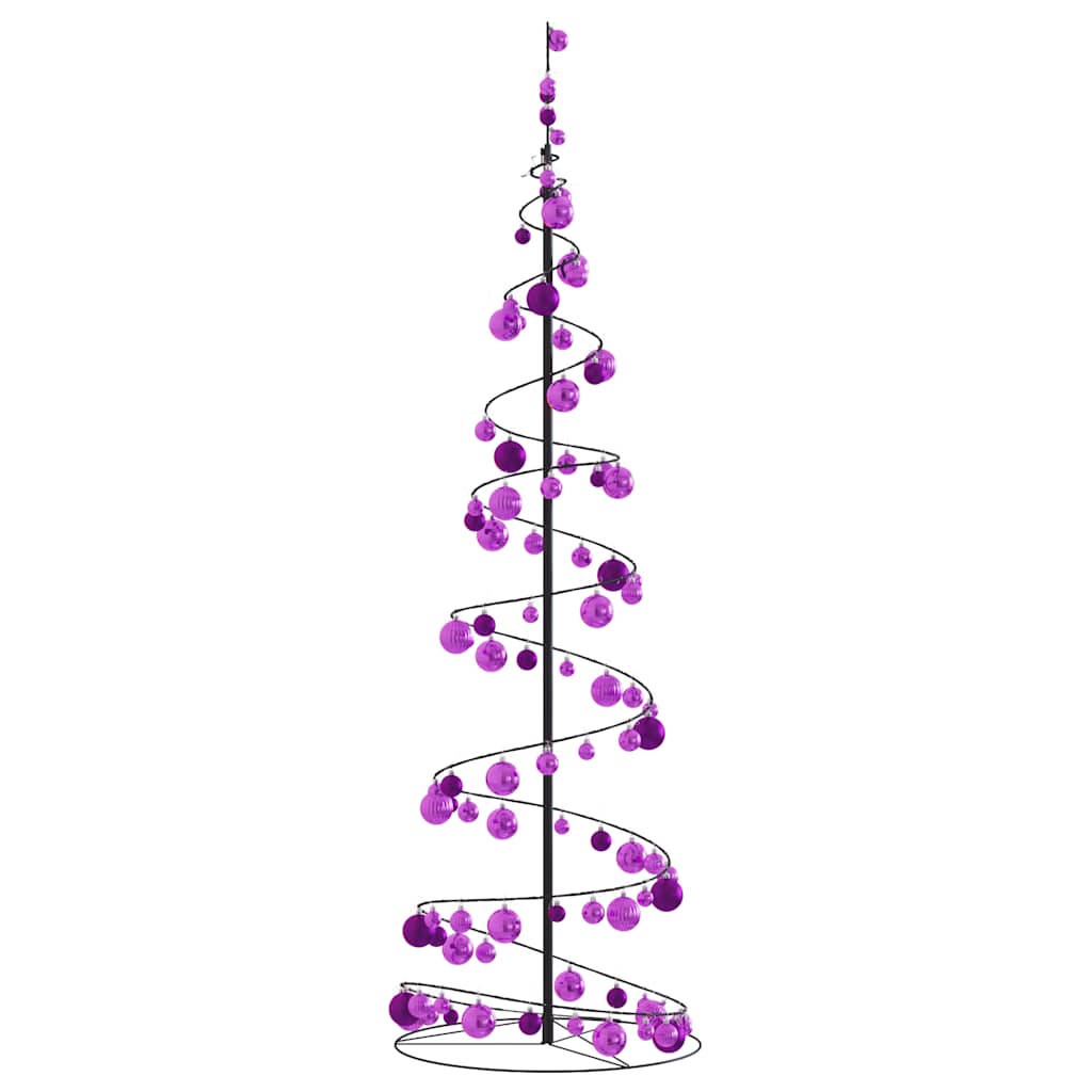 Kerstboom lichtkegel met kerstballen 120 LED's warmwitte 180 cm