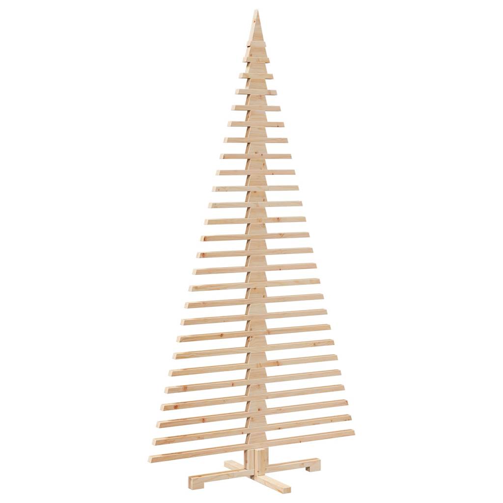 Kerstdecoratie kerstboom 210 cm massief grenenhout