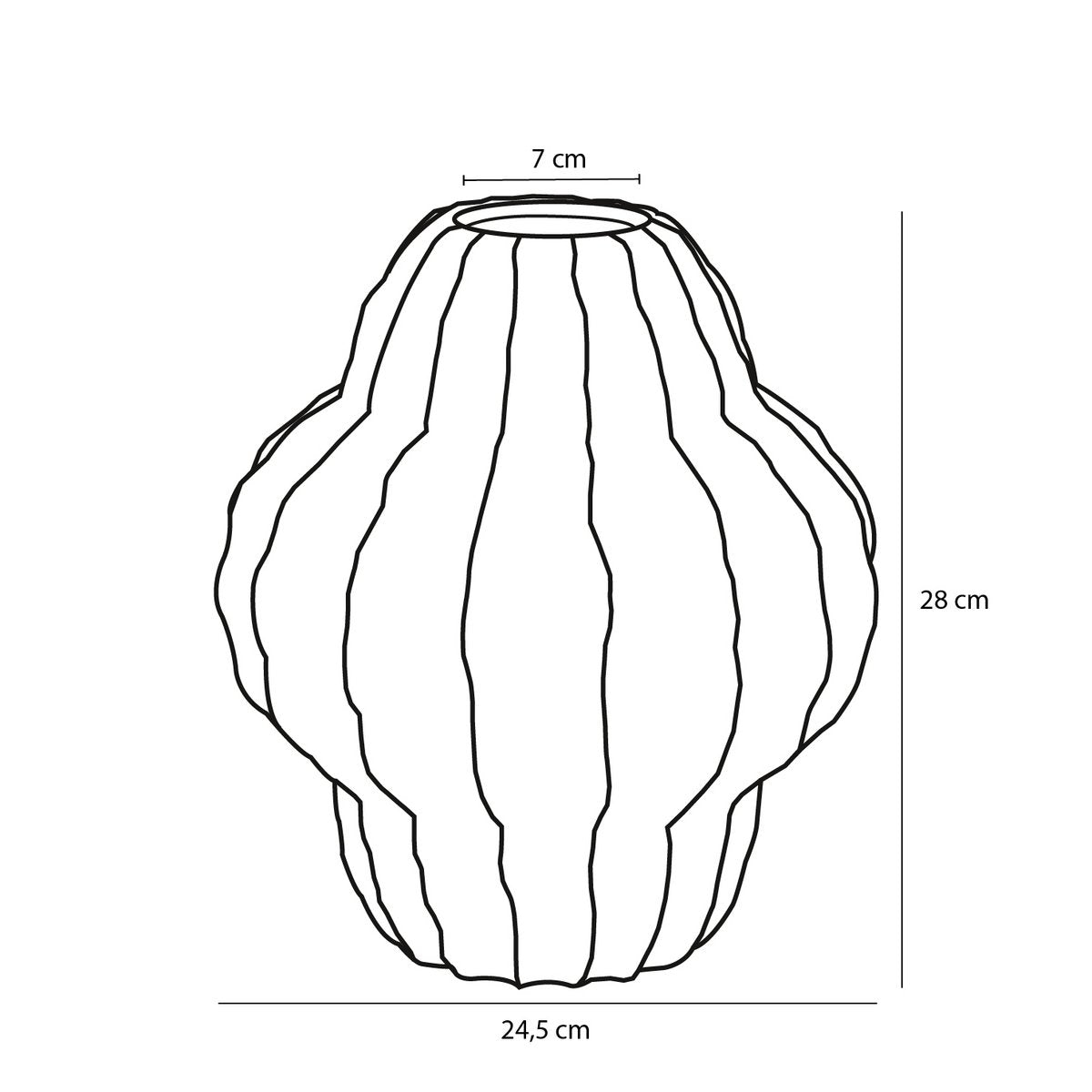 Altea Vaas H28 x Ø25 cm Keramiek Brons