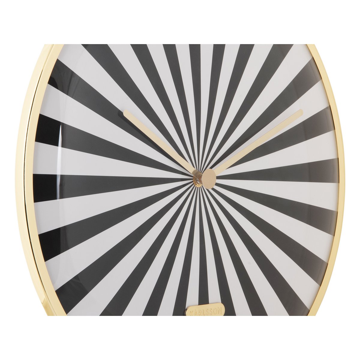 Wandklok Candy Swirl Dome Zwart