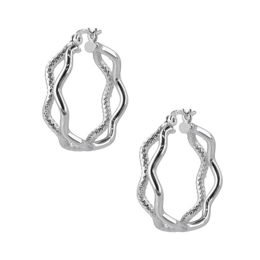 Goddelijke Small Rhodium Hoops