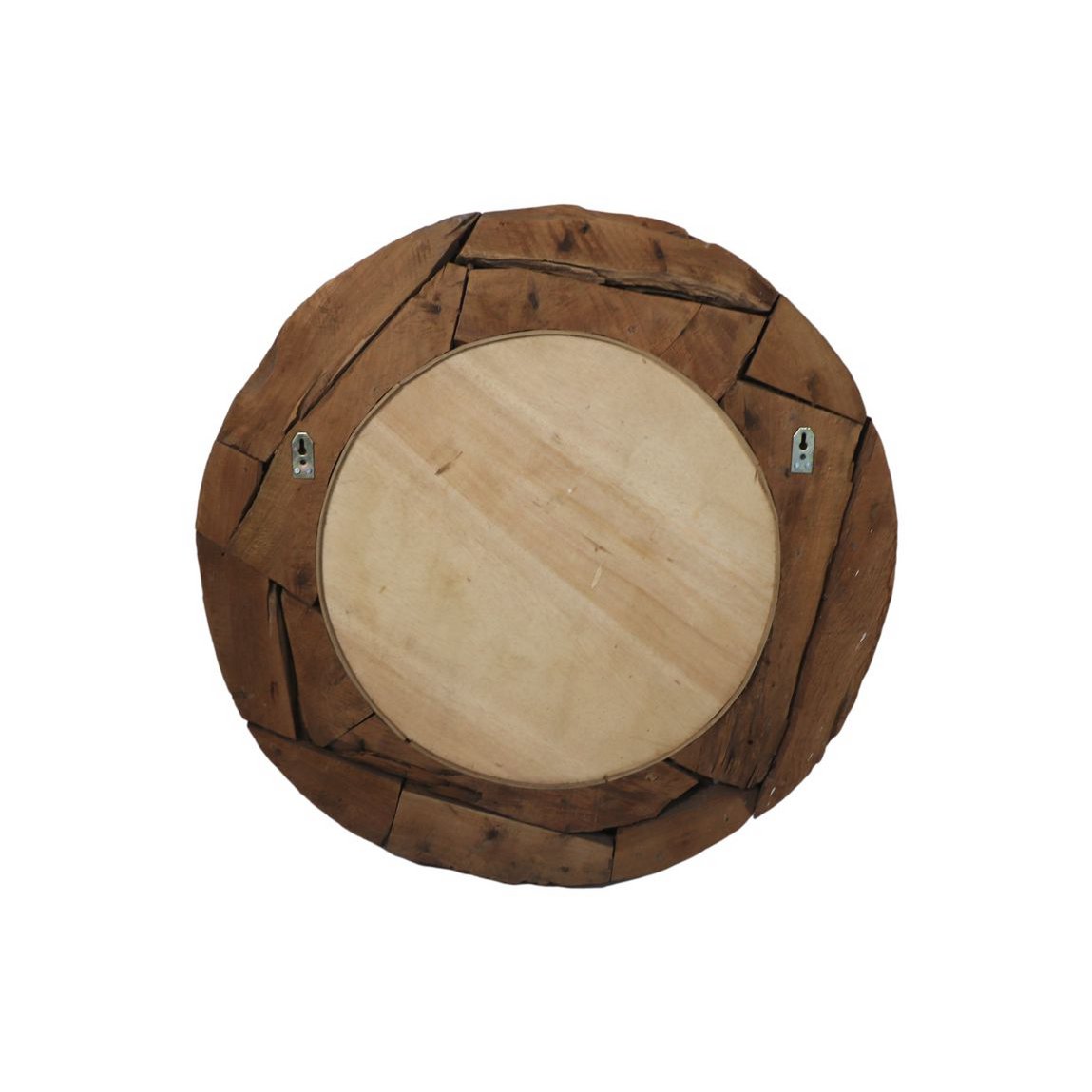 Ronde spiegel 90x90x10 Natuurlijk Teak