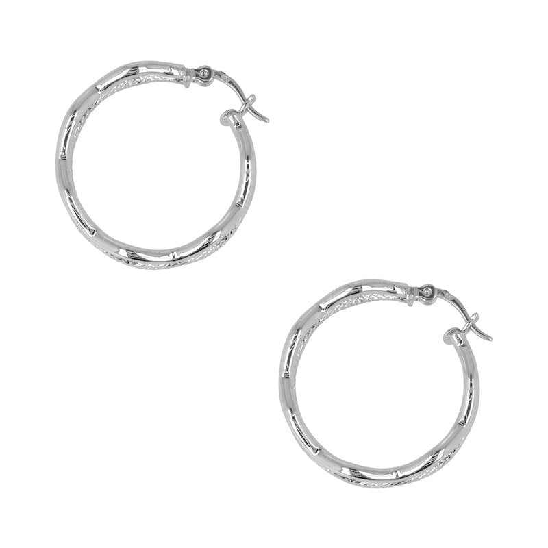 Goddelijke Small Rhodium Hoops