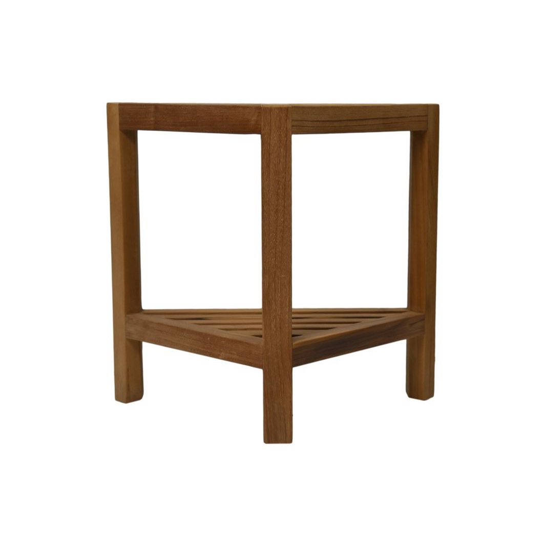 Decoratieve hoekkruk 46x30x46,5 Natuurlijk Teak