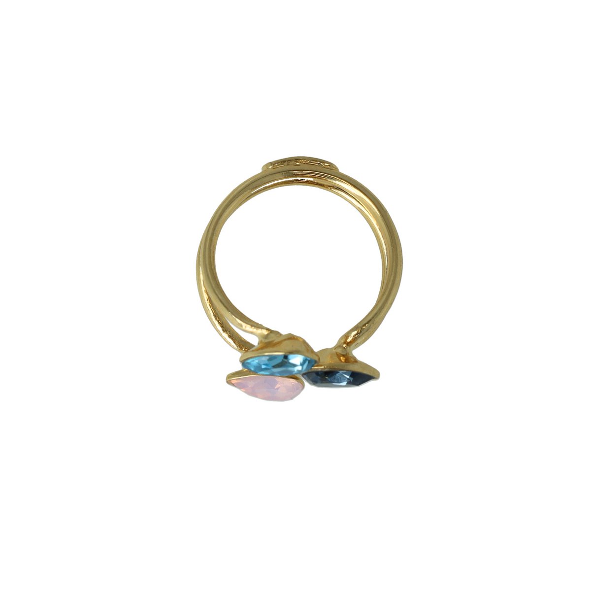 Classic Triple Blad Ring Rosewater Opaal