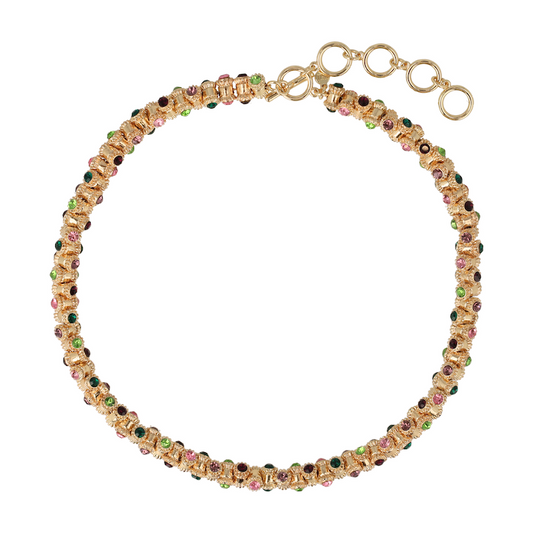 Otazu Vintage Barrel Ketting Multicolor Gold